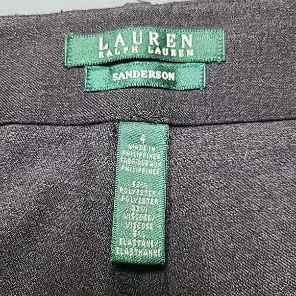 Lauren Ralph Lauren Womens Trousers Pants 4 Sanderson Dark Grey - Picture 13 of 15
